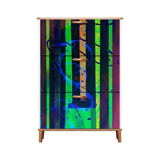 Gavin Scott Wood & Leather Shoe Cabinet