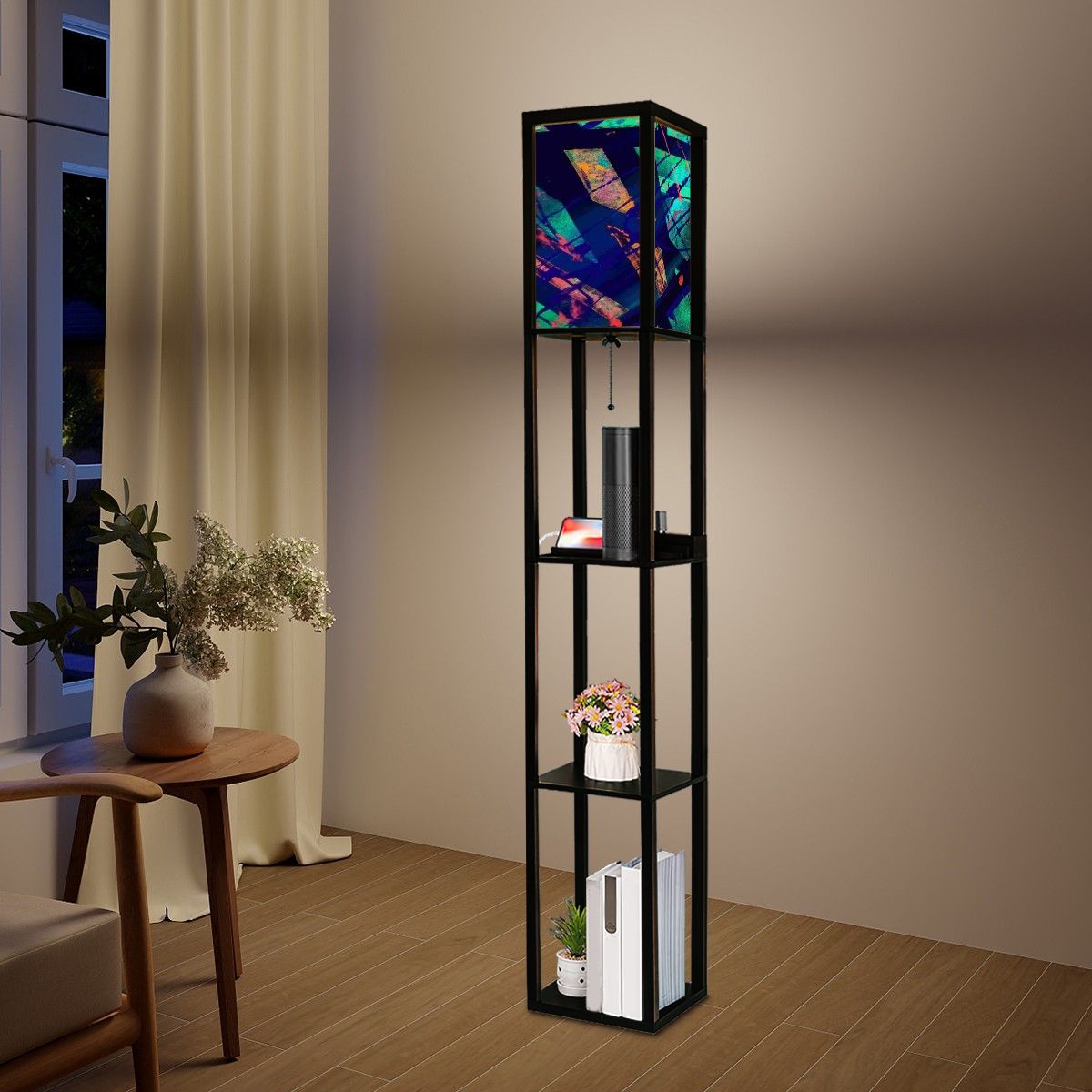 Gavin Scott Floor Lamp with Shelves
