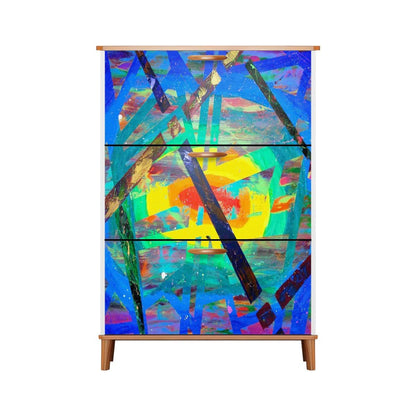 Gavin Scott Wood & Leather Shoe Cabinet