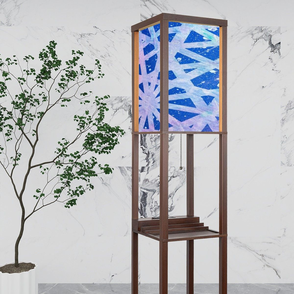 Gavin Scott Floor Lamp with Shelves (2 Colors)