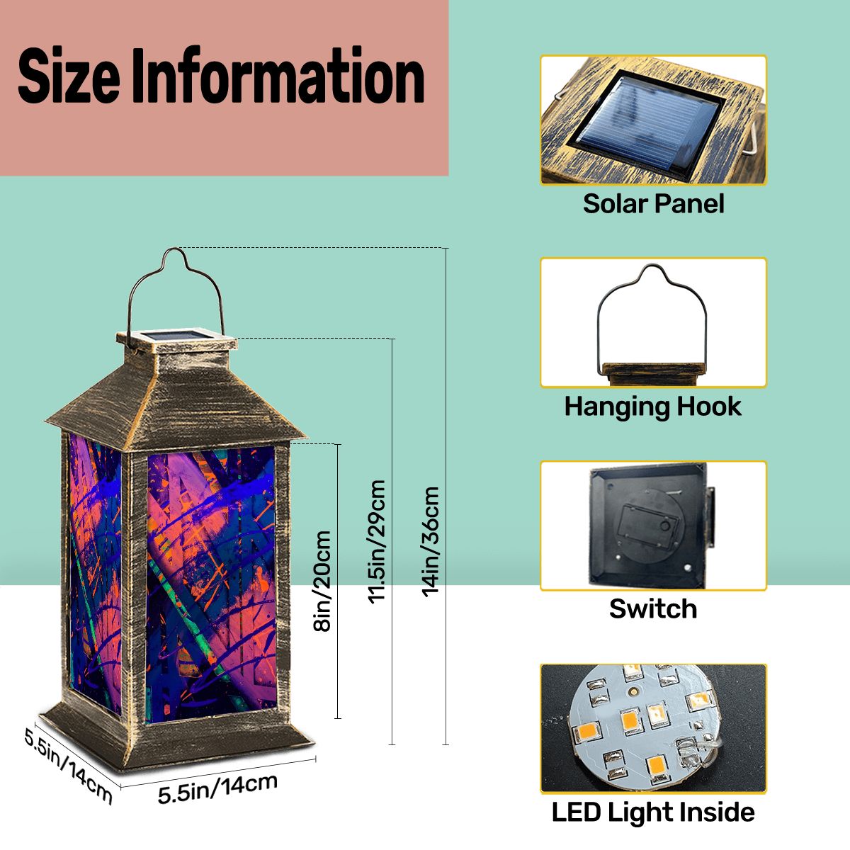 Gavin Scott Solar Powered Indoor/Outdoor Lantern