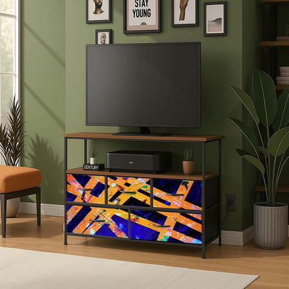 Gavin Scott TV Stand w/5 Drawer Dresser & Charging Station