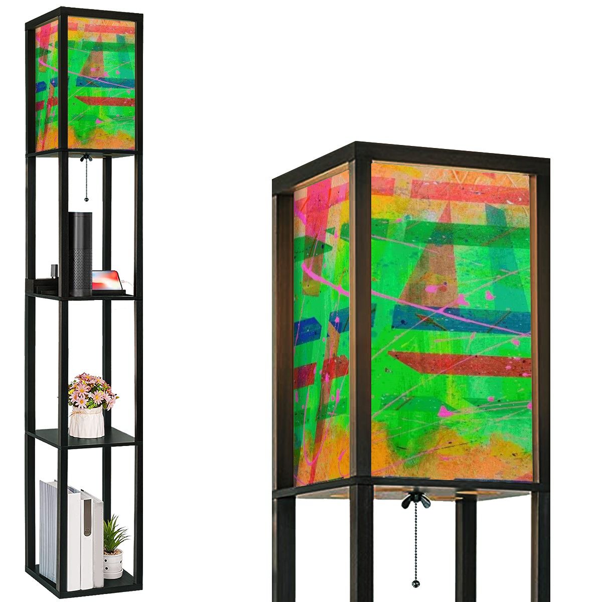 Gavin Scott Floor Lamp with Shelves (2 Colors)