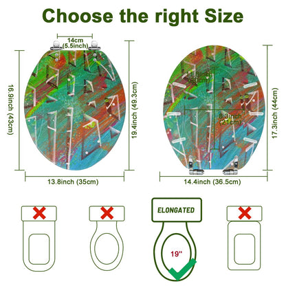 Gavin Scott Elongated Toilet Seat w/Matching Soft-close Lid (V-Shape)