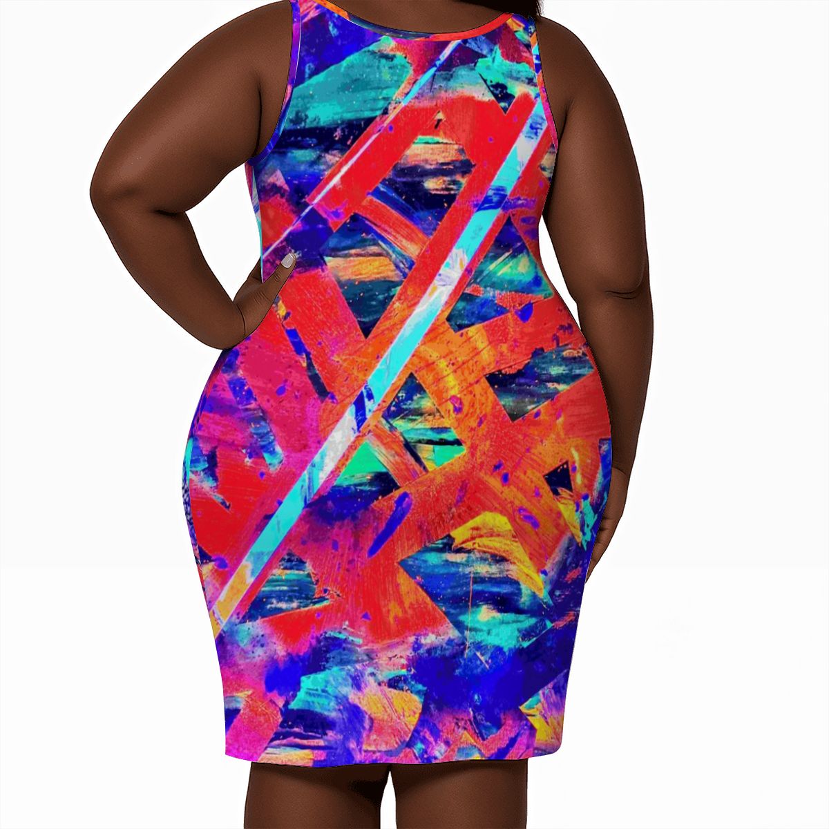 Gavin Scott Sleeveless Bodycon Dress (Femme L-4XL)