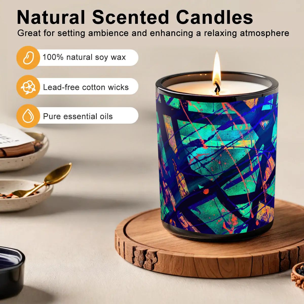 Gavin Scott Scented Black Jar Candle (6oz)