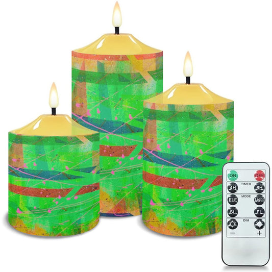 Gavin Scott Flameless Candles w/Remote (Set of 3)
