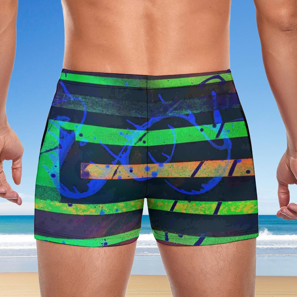 Gavin Scott Square Cut Swimming Trunks (Masc S-3XL)