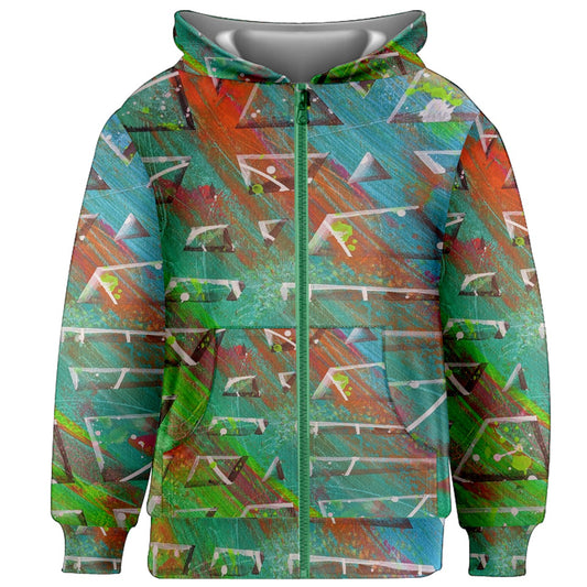 Kids' Zipper Hoodie Without Drawstring