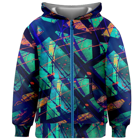 Kids' Zipper Hoodie Without Drawstring