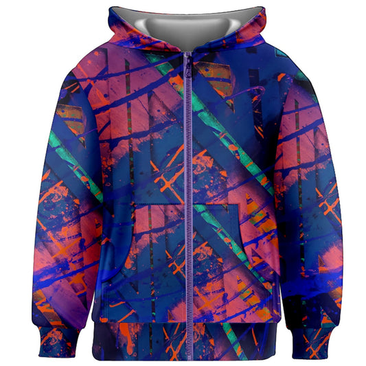 Kids' Zipper Hoodie Without Drawstring