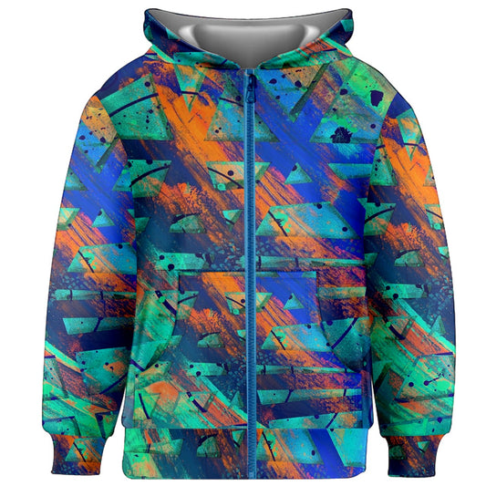 Kids' Zipper Hoodie Without Drawstring