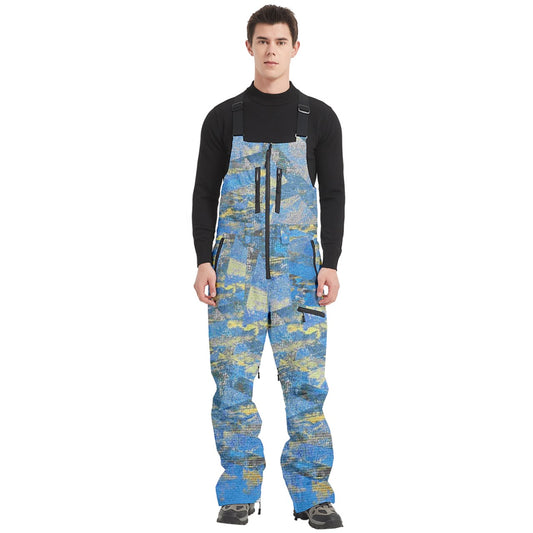 Men's Front Zip Ski And Snowboard Bib Pants