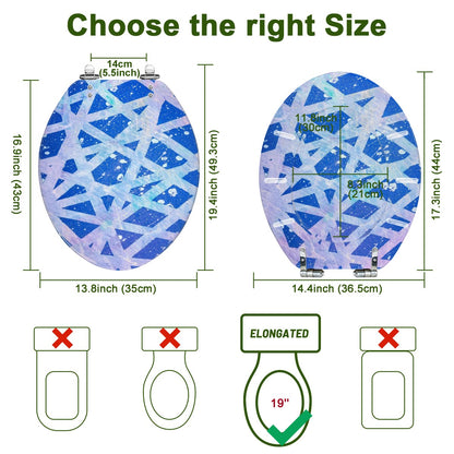 Gavin Scott Elongated Toilet Seat w/Matching Soft-close Lid (V-Shape)