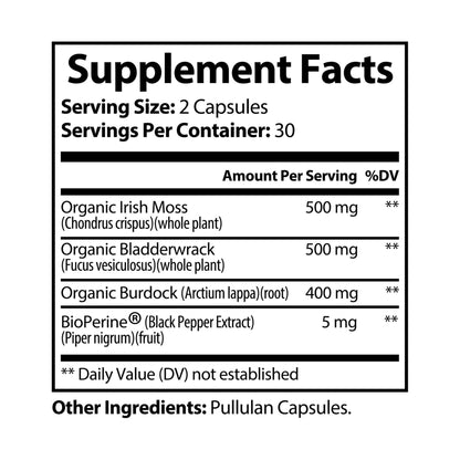 Gavin Scott Cosmetics Sea Moss Supplement (60 Capsules)