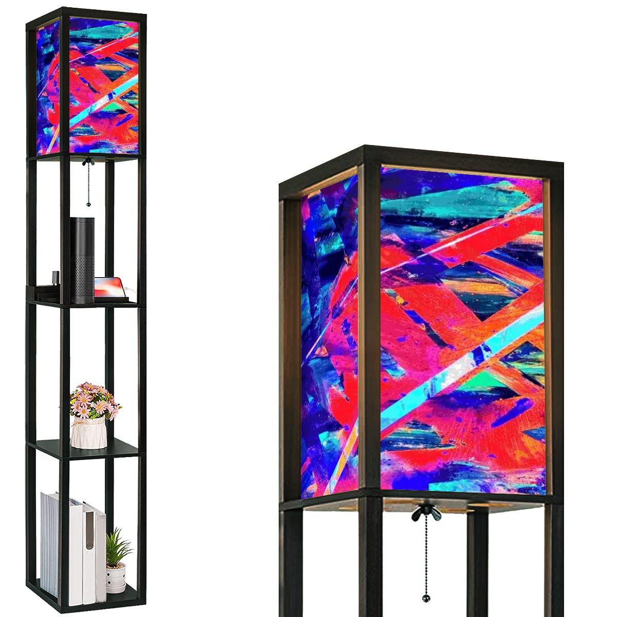 Gavin Scott Floor Lamp with Shelves (2 Colors)