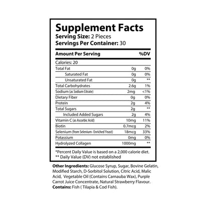 Gavin Scott Cosmetics Collagen Gummies (60 Gummies)