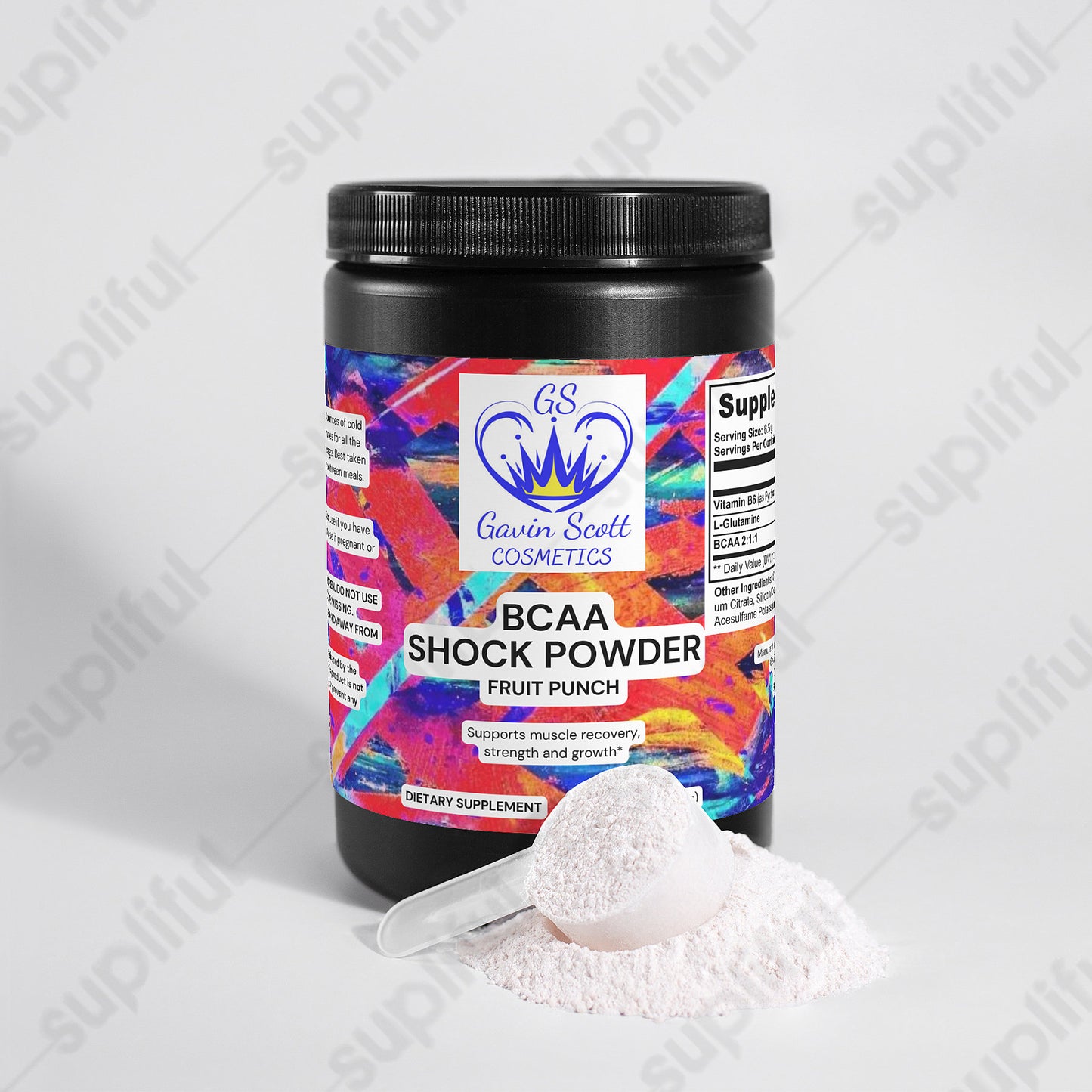 Gavin Scott Cosmetics BCAA Shock Powder (Fruit Punch)