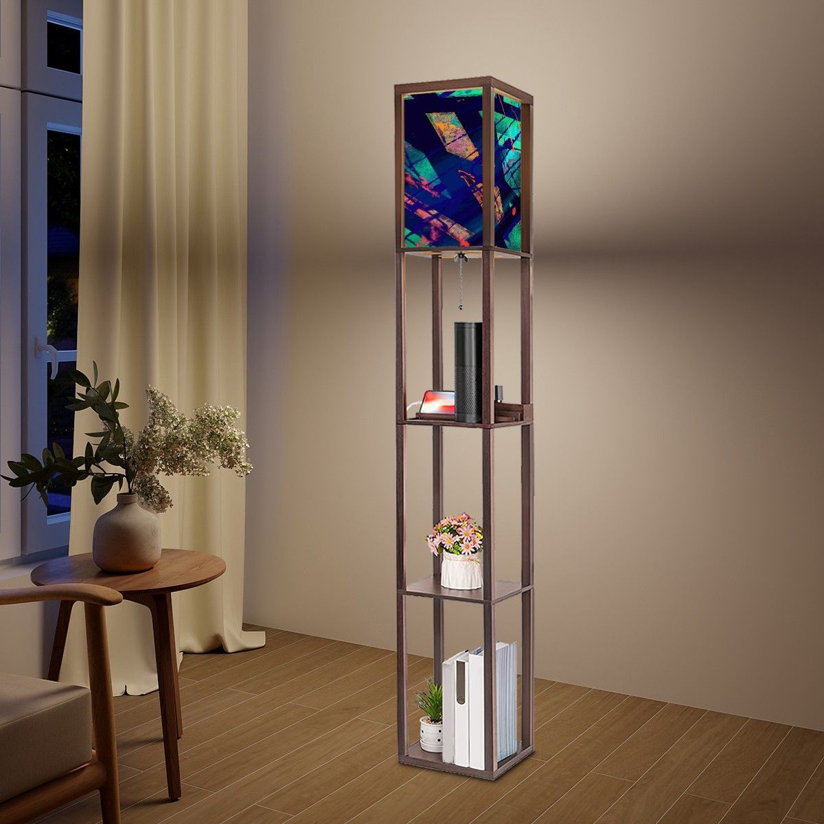 Gavin Scott Floor Lamp with Shelves