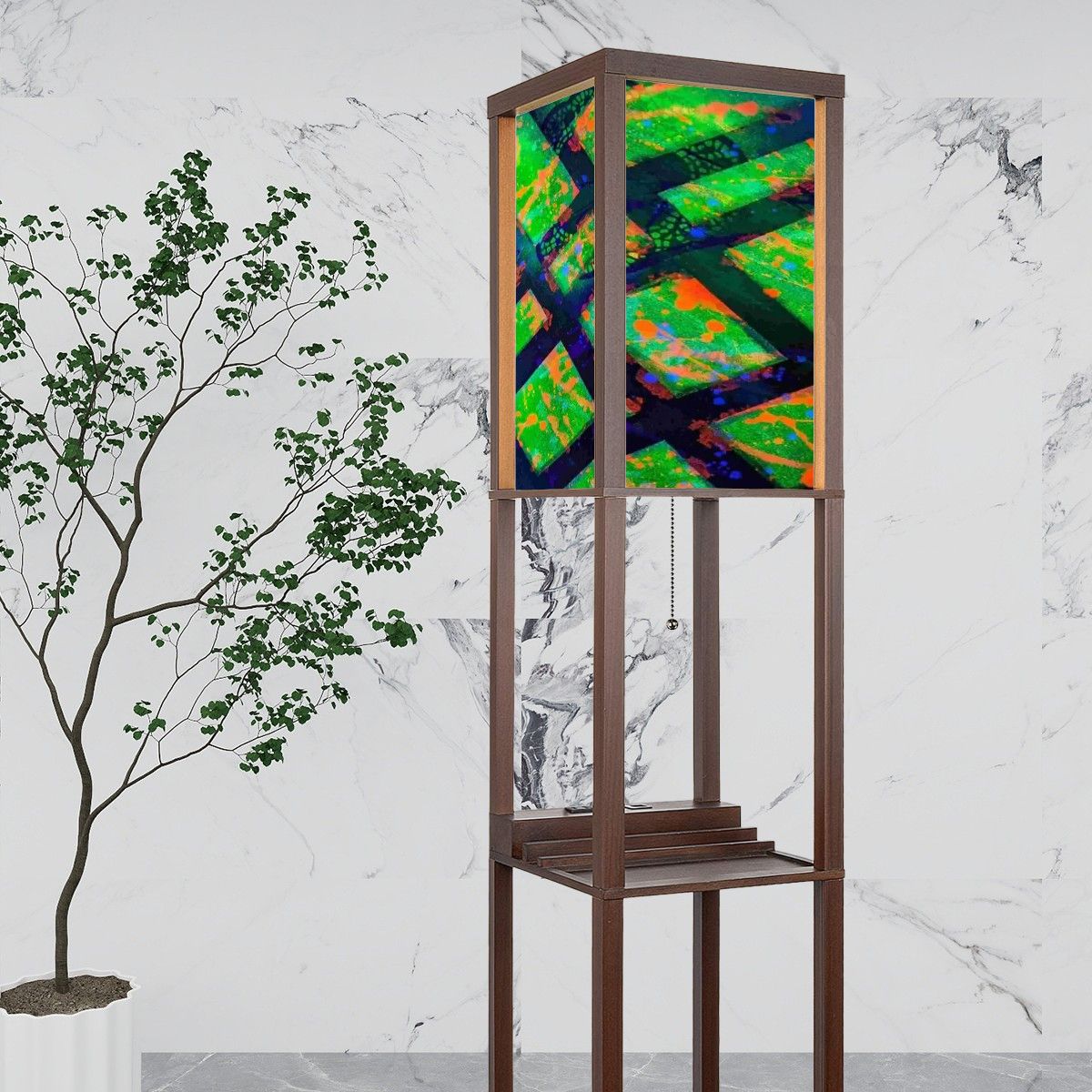 Gavin Scott Floor Lamp with Shelves (2 Colors)