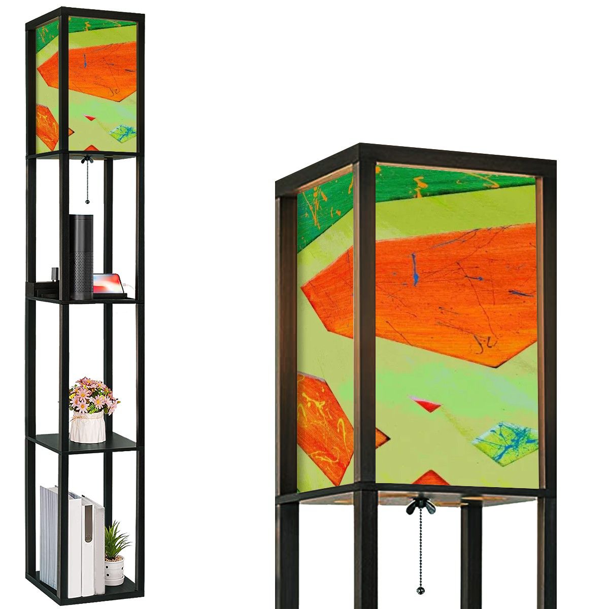 Gavin Scott Floor Lamp with Shelves (2 Colors)