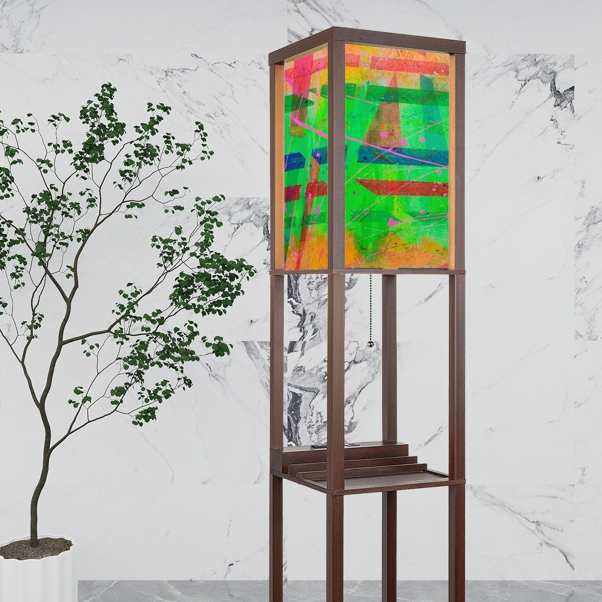 Gavin Scott Floor Lamp with Shelves (2 Colors)