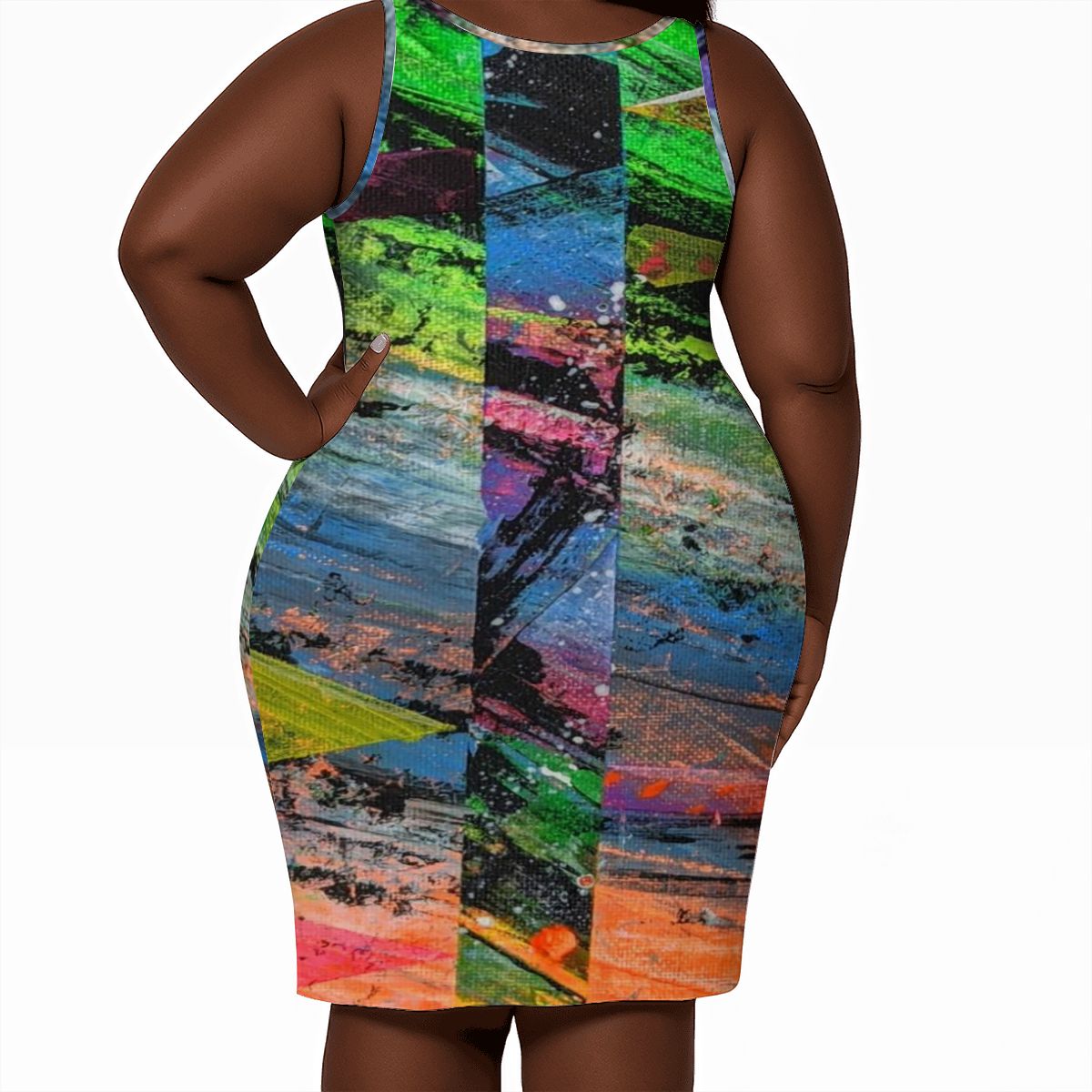 Gavin Scott Sleeveless Bodycon Dress (Femme L-4XL)