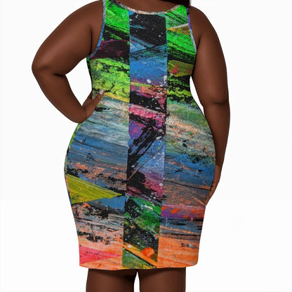 Gavin Scott Sleeveless Bodycon Dress (Femme L-4XL)