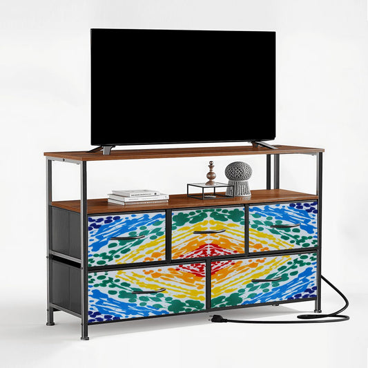 Gavin Scott TV Stand w/5 Drawer Dresser & Charging Station