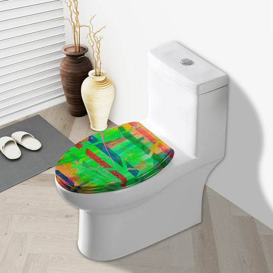 Gavin Scott Elongated Toilet Seat w/Matching Soft-close Lid (V-Shape)