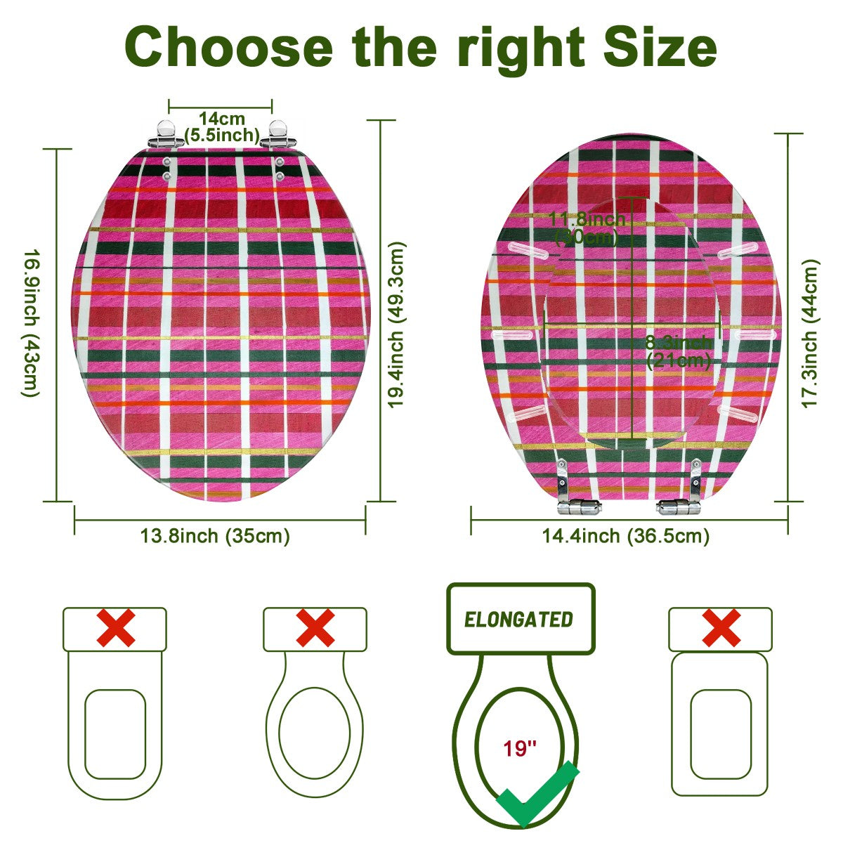 Gavin Scott Elongated Toilet Seat w/Matching Soft-close Lid (V-Shape)