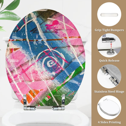 Gavin Scott Round Toilet Seat w/Matching Soft-close Lid (O-Shape)