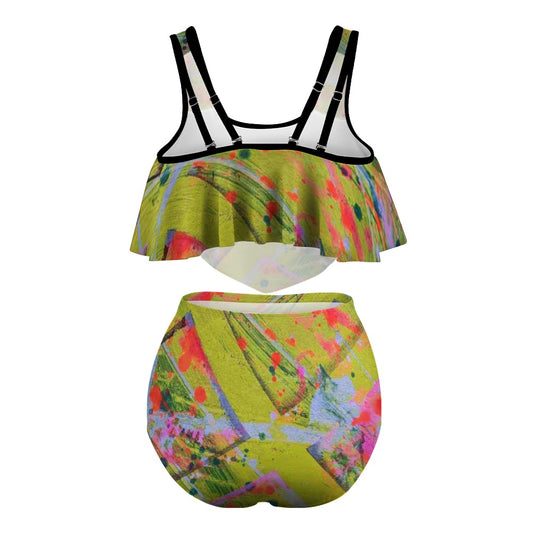 Gavin Scott Ruffled Two Piece Swimsuit (Femme XL-4XL)