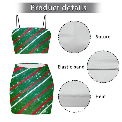 Gavin Scott Crop Tank Top & Mini Skirt Set (Femme S-4XL)