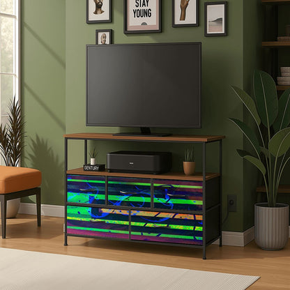 Gavin Scott TV Stand w/5 Drawer Dresser & Charging Station