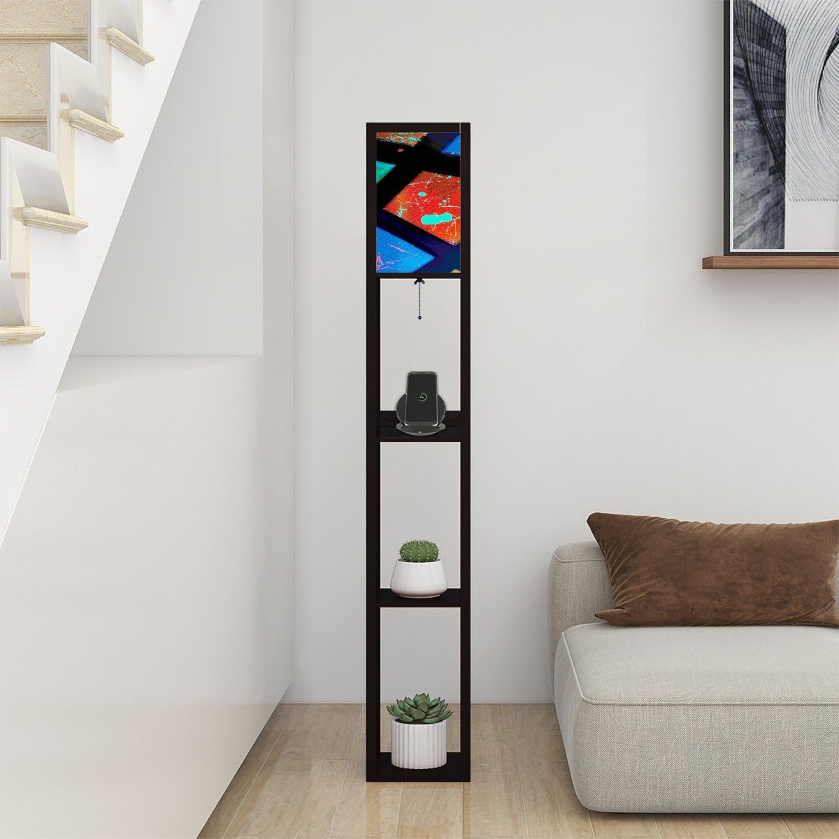 Gavin Scott Floor Lamp with Shelves (2 Colors)