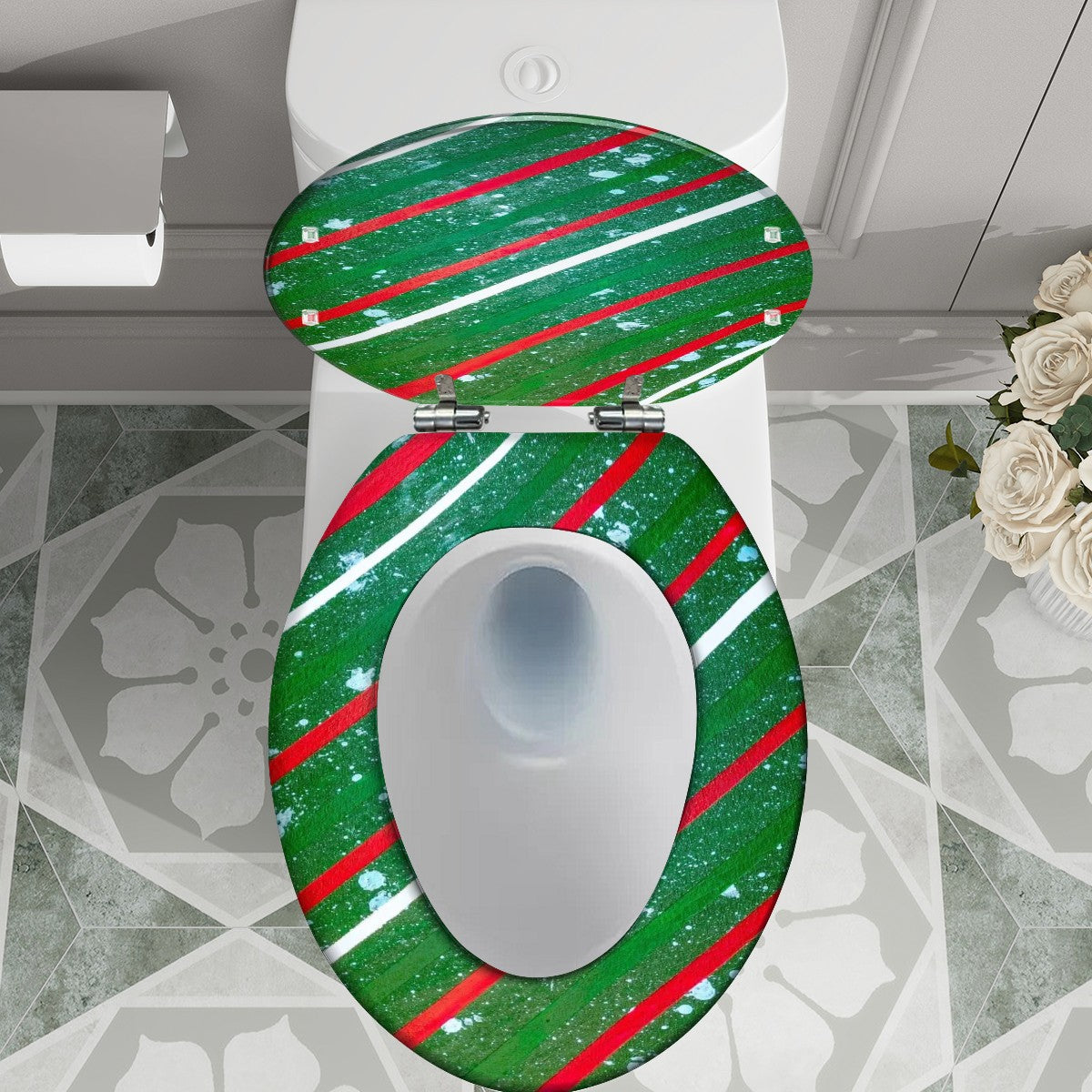 Gavin Scott Elongated Toilet Seat w/Matching Soft-close Lid (V-Shape)