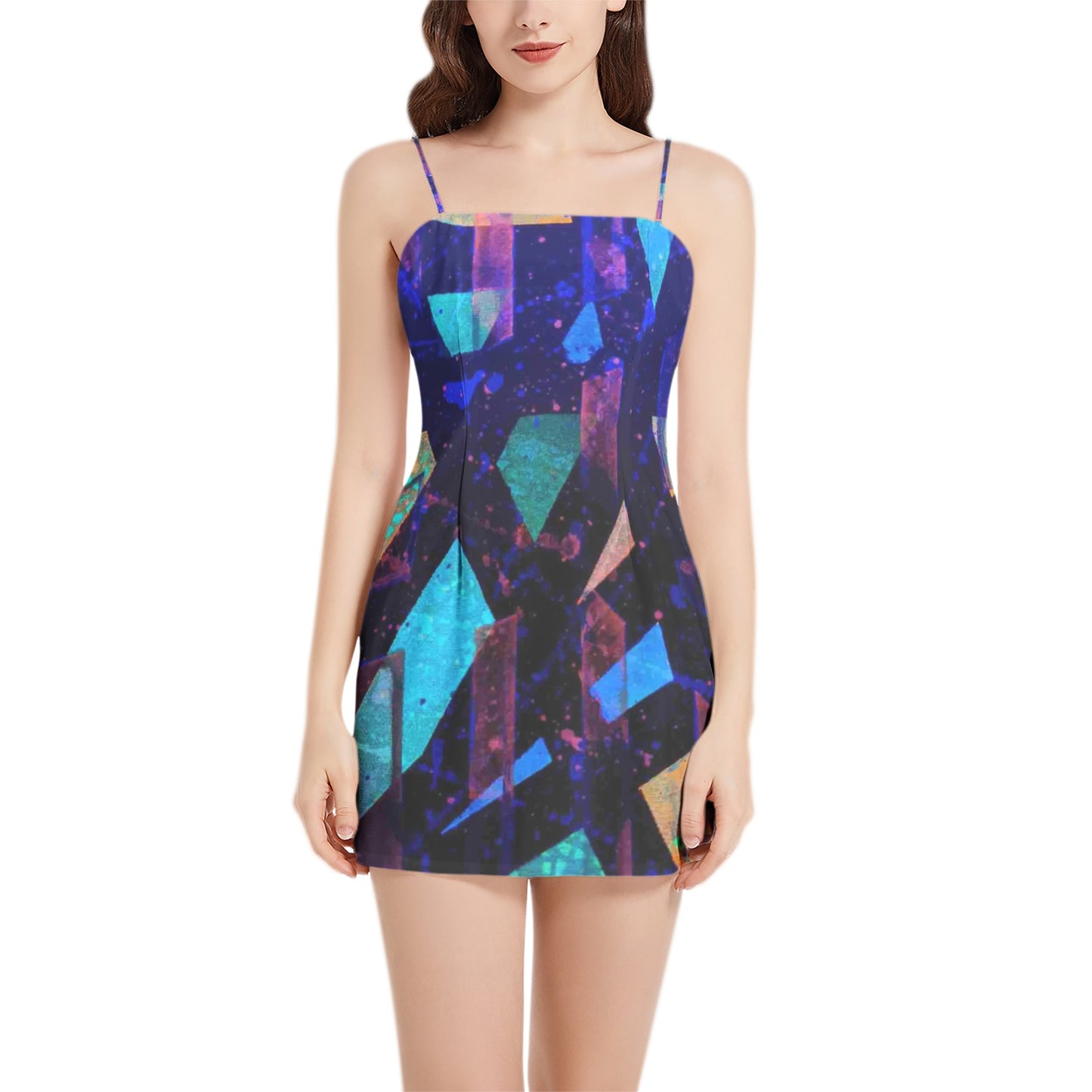 Gavin Scott Sleeveless Spaghetti Strap Mini Dress (Femme XS-3XL)