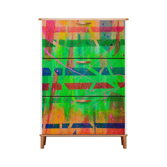 Gavin Scott Wood & Leather Shoe Cabinet