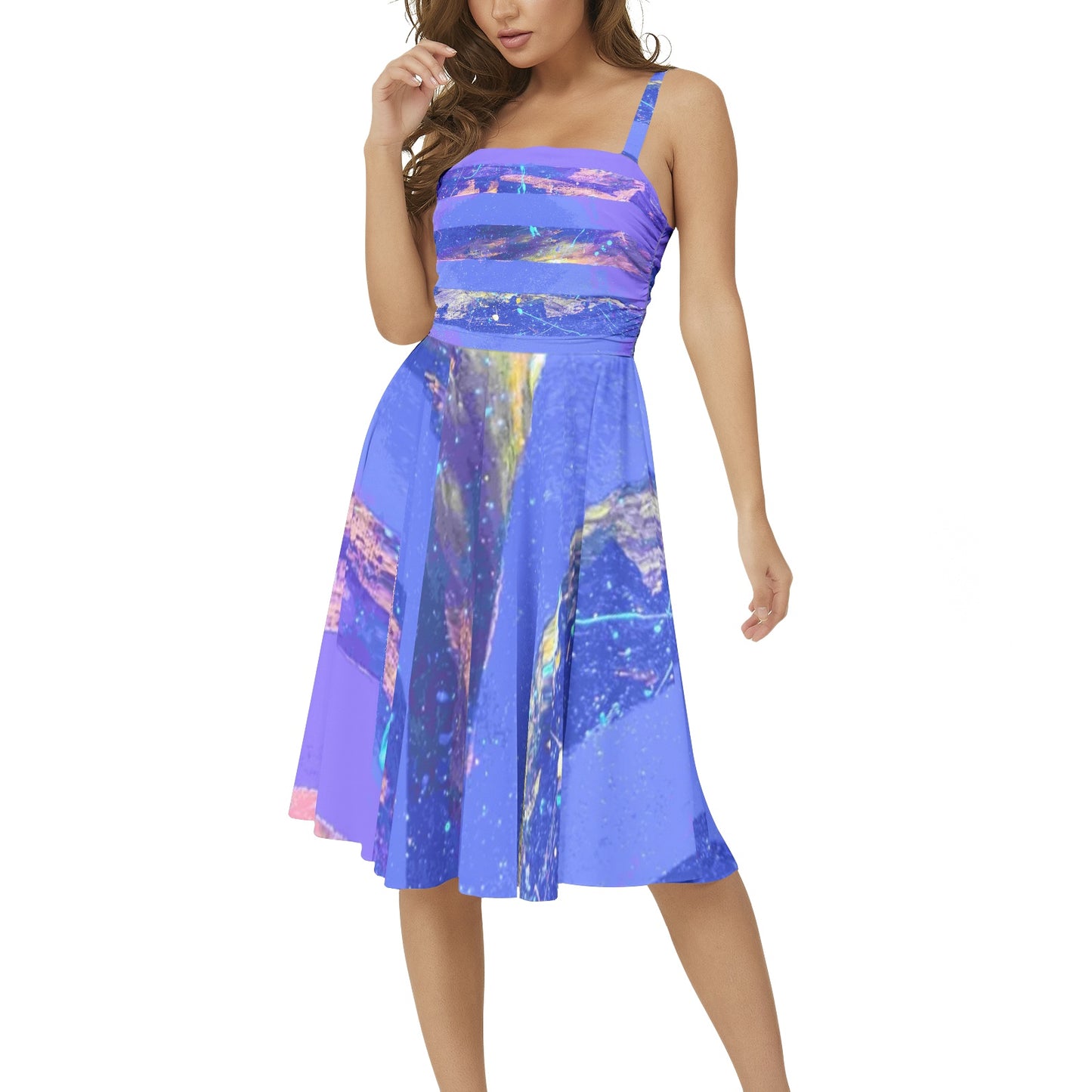 Gavin Scott Sleeveless Flare Hem Midi Dress (Femme XS-3XL)