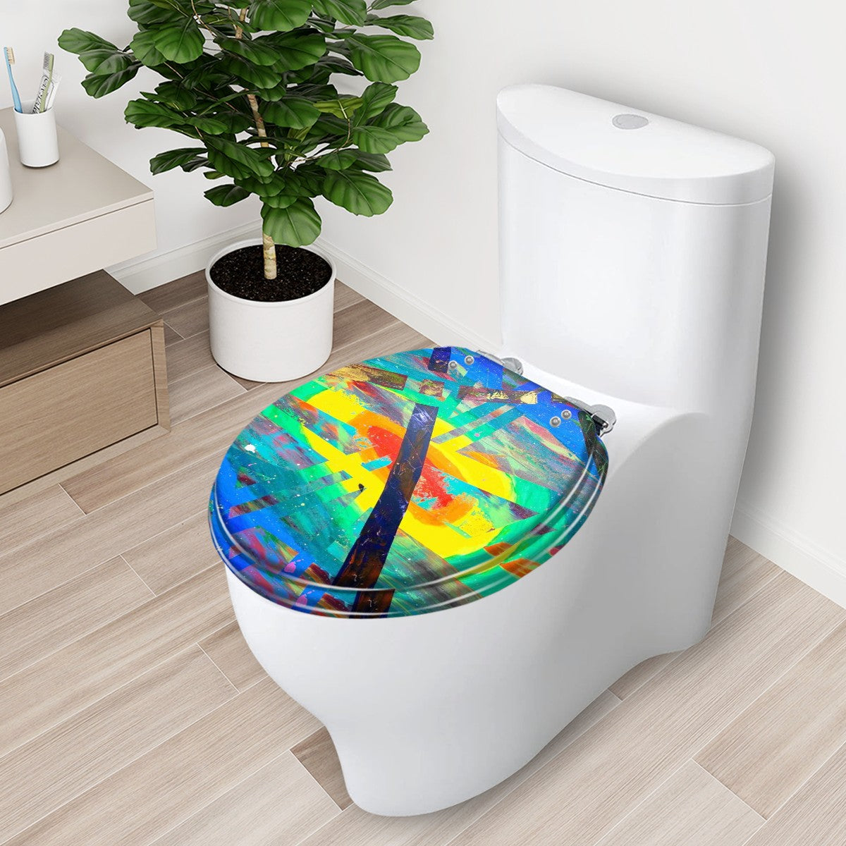 Gavin Scott Round Toilet Seat w/Matching Soft-close Lid (O-Shape)