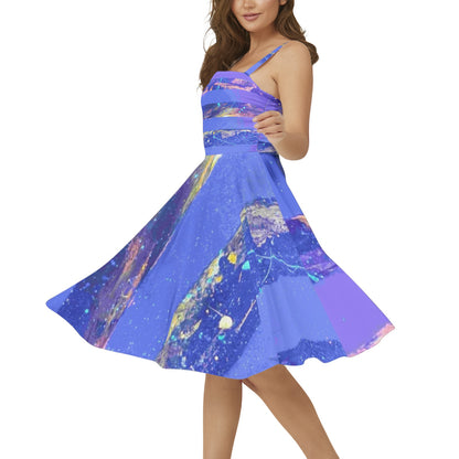 Gavin Scott Sleeveless Flare Hem Midi Dress (Femme XS-3XL)