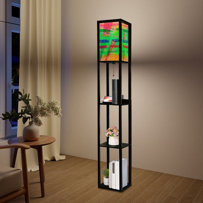 Gavin Scott Floor Lamp with Shelves (2 Colors)
