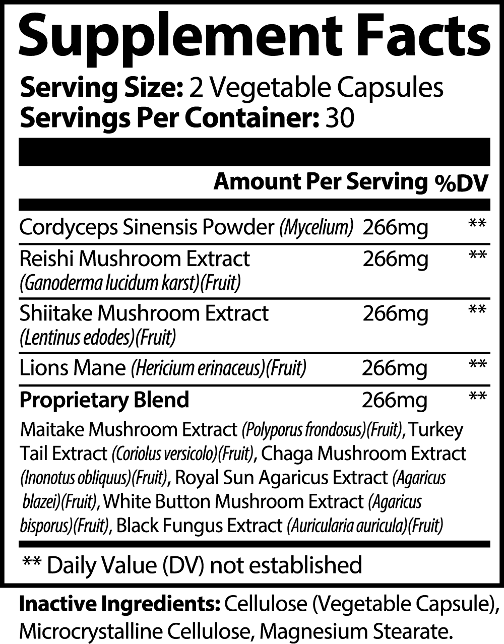 Gavin Scott Cosmetics Mushroom Complex 10 X