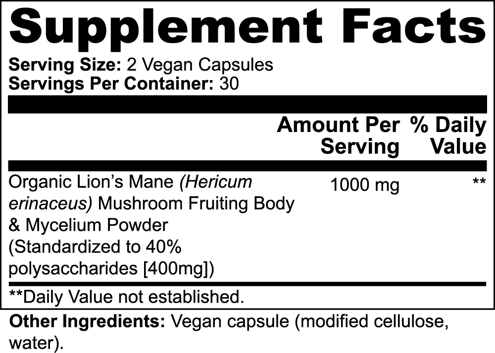 Gavin Scott Cosmetics Lion's Mane Mushroom