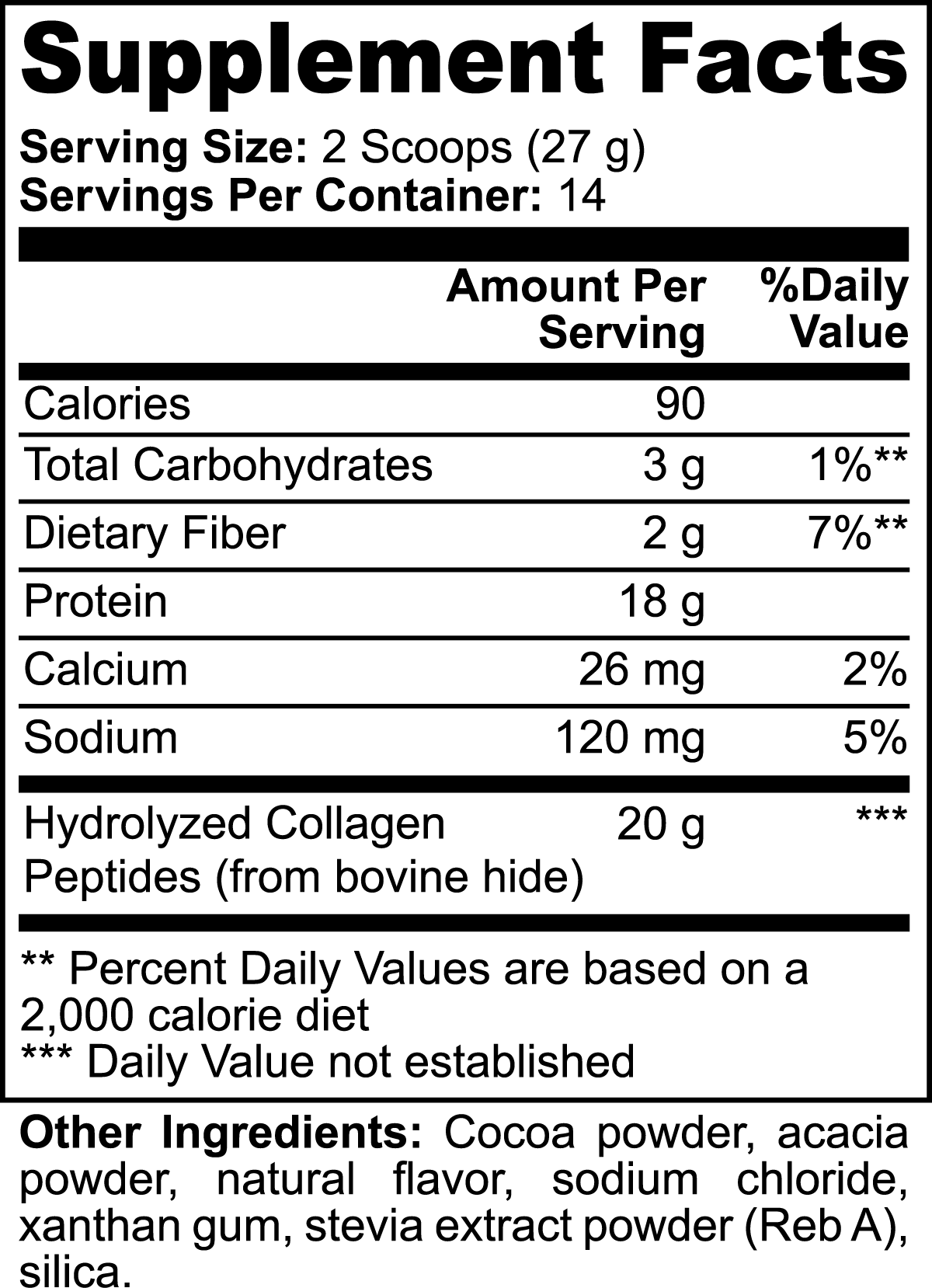 Gavin Scott Cosmetics Grass-Fed Collagen Peptides Powder (Chocolate)