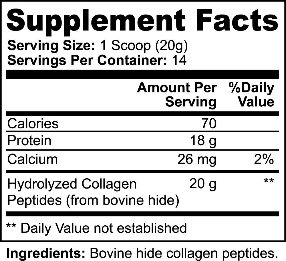 Gavin Scott Cosmetics Grass-Fed Hydrolyzed Collagen Peptides