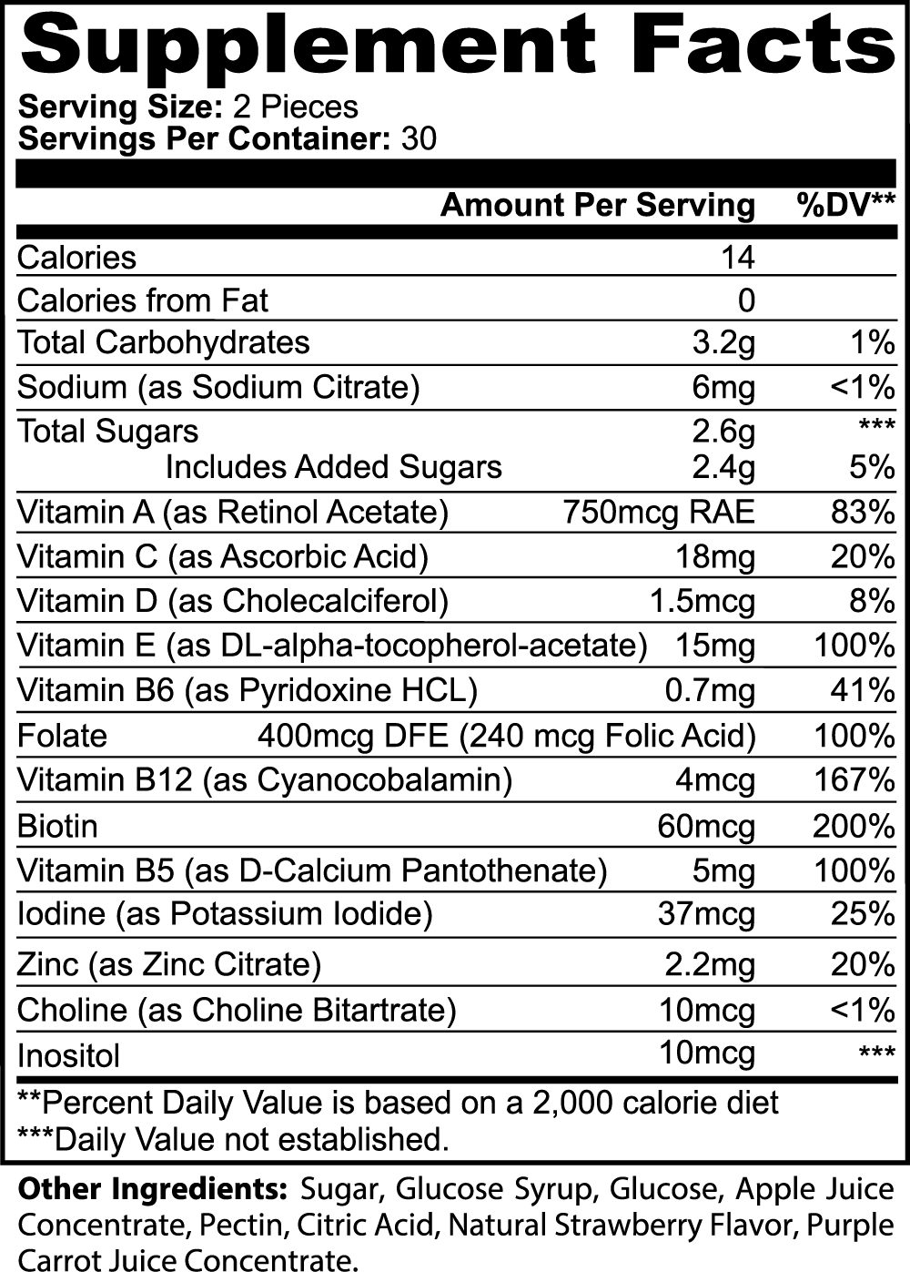 Gavin Scott Cosmetics Multivitamin Bear Gummies (Adult)