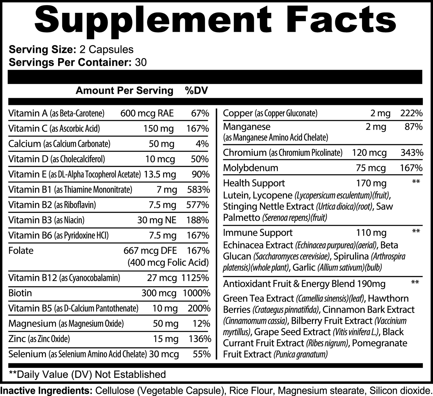 Gavin Scott Cosmetics Complete Multivitamin