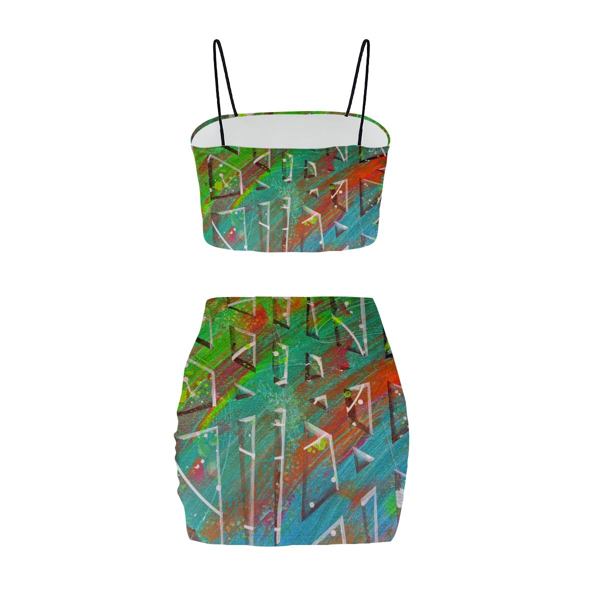 Gavin Scott Crop Tank Top & Mini Skirt Set (Femme S-4XL)